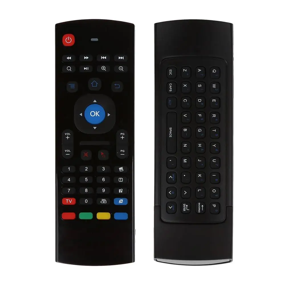 

Excel digital double keyboard remote control 2.4G Wireless MX3 air mouse with voice For Android TV MX3, Black etc