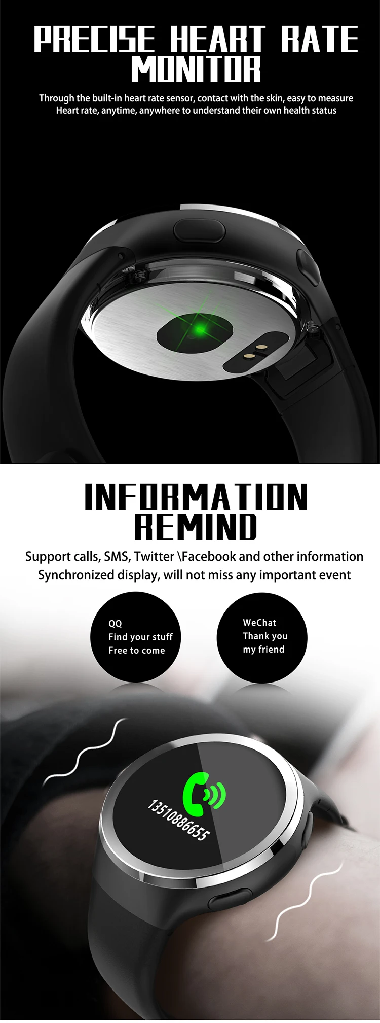 IP 68 heart rate consumer electronics in March Expo smart wristbracelet