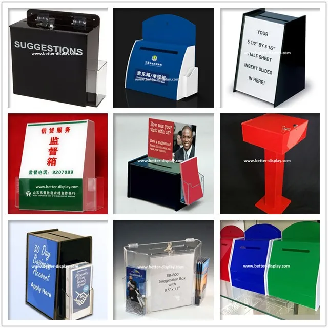 Custom Acrylic Wall Mounted Suggestion Box Buy Custom Acrylic Wall