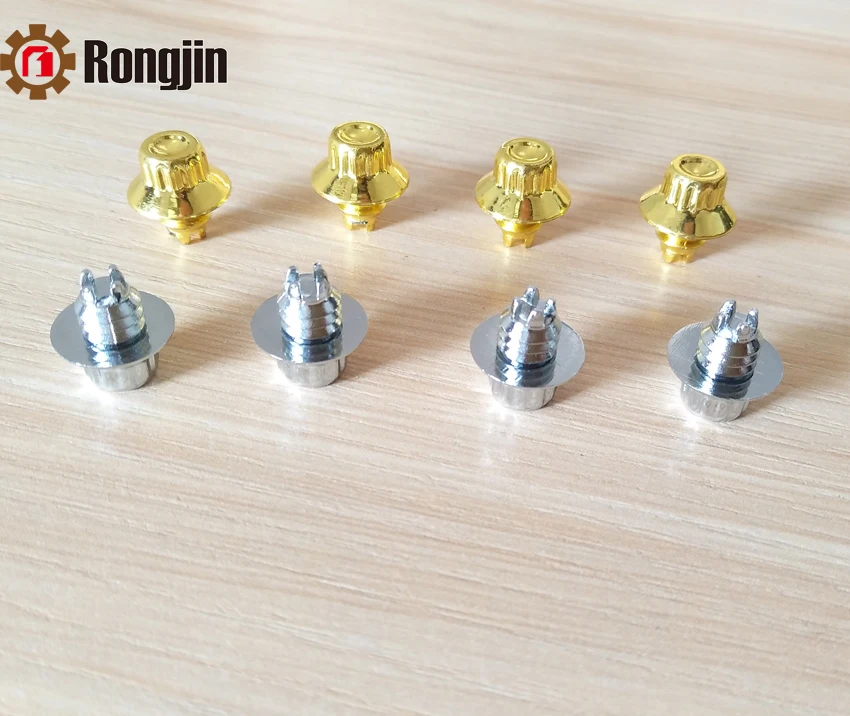 Car Decoration Parts Chrome Gold Plating Plastic Rivets Wheel D010