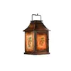 Vintage Dark Color Rustic Resin Candle Lanterns