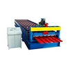 Xinnuo auto double metal aluminum step color roofing panel roller former glazed tile steel making cold roll forming equipment