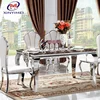 Modern used hotel furniture stainless steel dining table and chair sets