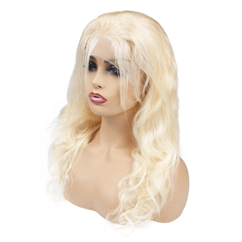 

Pre plucked Russian 613 blonde body wave full lace wig vendors 10-24inch on sale, N/a