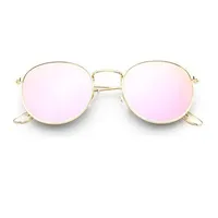 

2017 Retro Round Sunglasses Women men female brand Metal Frames Mirror Lenses Sun Glasses For women retro Male oculos de sol