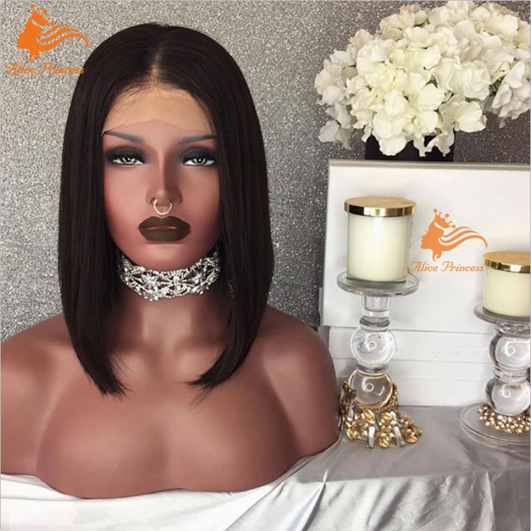 

No Shedding Tangle Free Best Quality Virgin Human Hair Bob Lace Wigs For Small Head