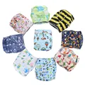 1PC Reusable Waterproof Cloth Diaper Baby Nappy Printed PUL Single Snap Suede Cloth Inner Whosale Selling