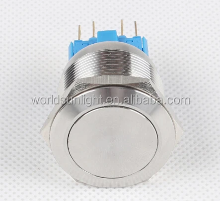 XL25S/B11 25mm non-illuminated momentary domed ball head stainless steel metal push button switch