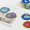 Wholesale natural agate cup mat healing stone platter