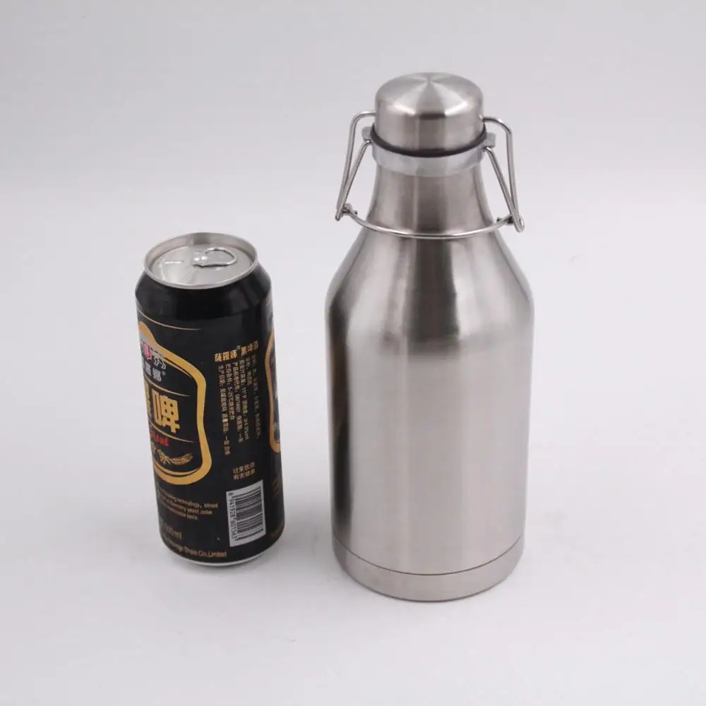 

2019 products double wall 1liter growler for tea beer coffee, Different color