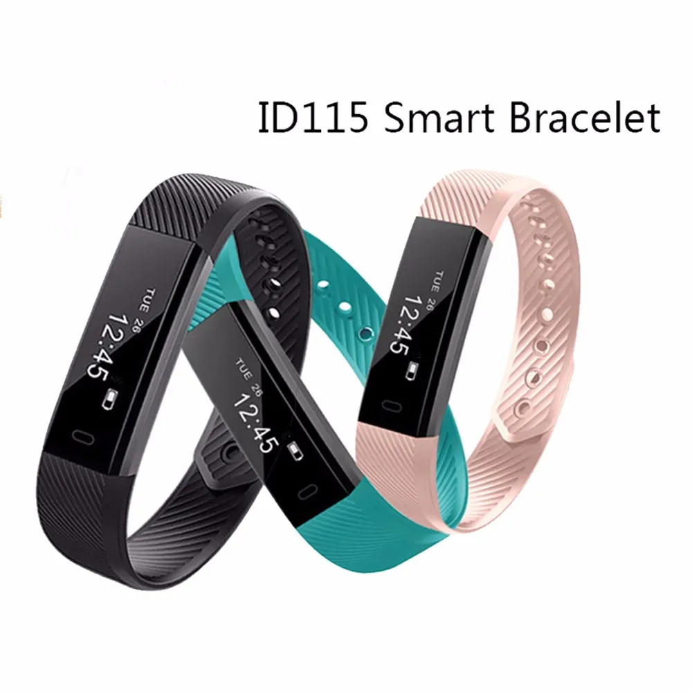 Id115 Smart Bracelet Fitness Tracker Sleep Monitor Track Id115 Smart Bracelet Fitness Tracker Sleep Monitor Track Wristband Watch Alarm Clock With Step Counter Hr Sport