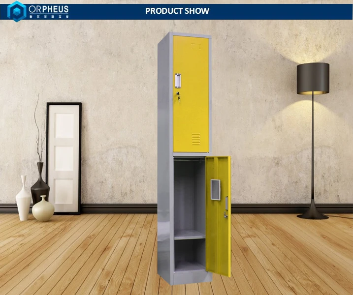 Small Cheap Metal Army Locker Simple Design Double Color Steel Almirah