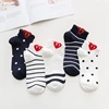 New Women Cotton Socks Pink Cute Cat Ankle Socks Animal Ear Red Heart Gril Socks 35-40