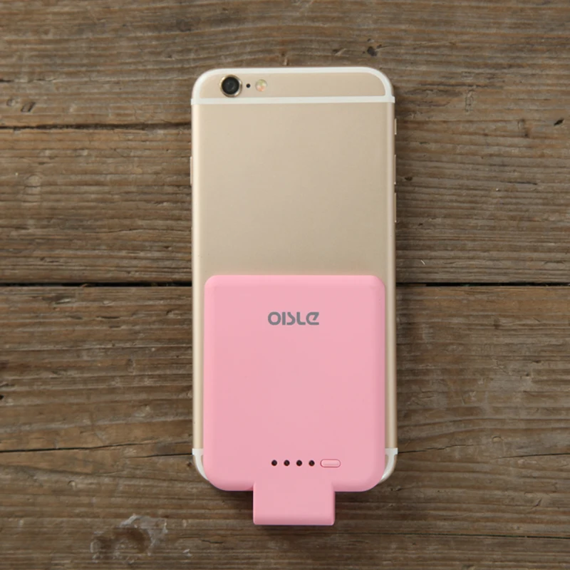 

OISLE 2800mAh Mini Power Bank Ultra Thin Wireless External Battery for iPhone 5 5s 6 6s 7, Black;white;pink;red;blue;yellow;green;orange;dark blue