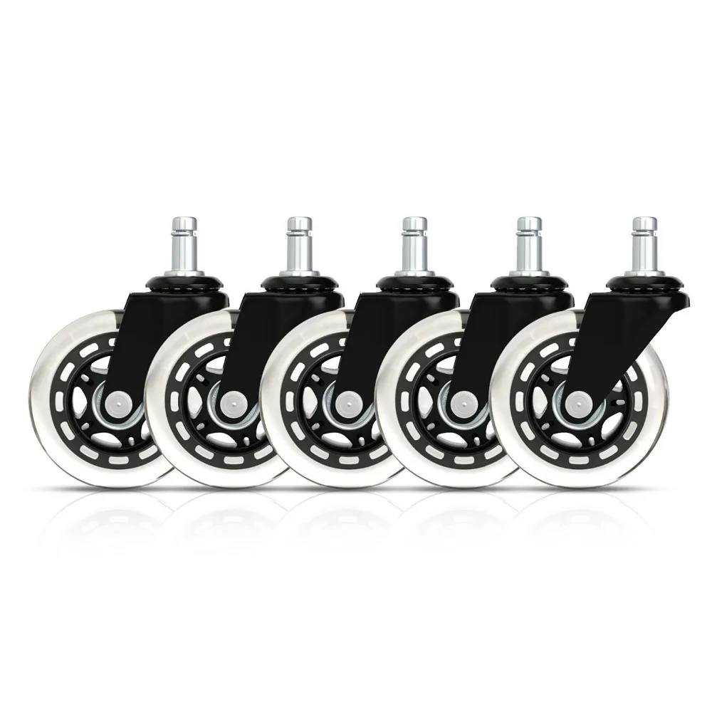 3" Office Chair Caster Wheels with dual swivel ball bearings