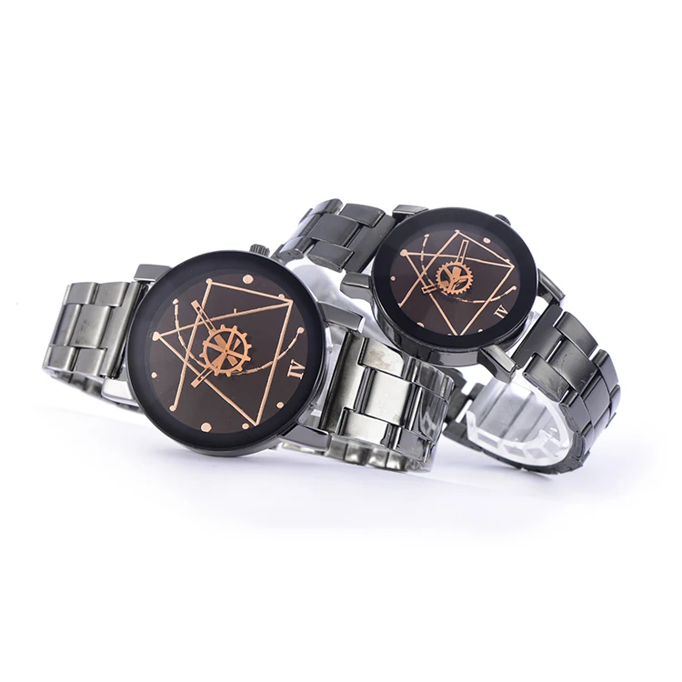 Dropshipping Steel lover wrist watch for couple lady men watch wristwatches