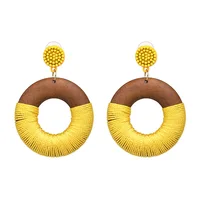 

Wholesale New Design Colorful African Wooden Earrings For Women