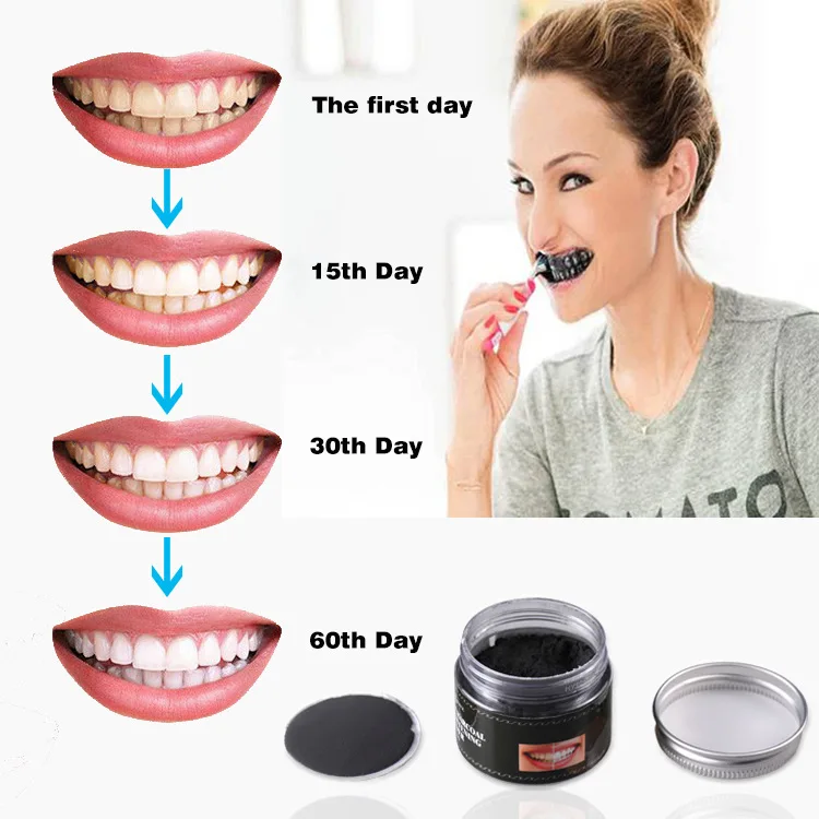 Kokosnussschalen Aktivkohle Teeth Whitening Scaling Powder Bamboo Orale Zahnpflege Reinigung Aktivkohle Zahnpulver