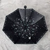pattern printed sunshade umbrella 3 fold with 8k metal ribs