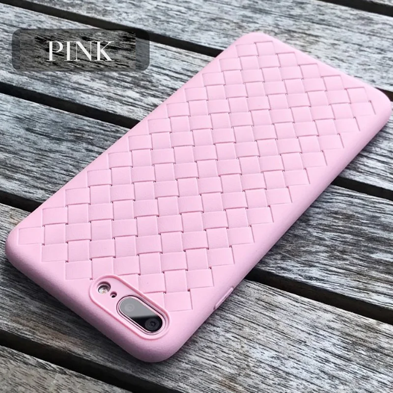Braided leather-skin Soft TPU Case for iPhone 8 /8Plus Cover