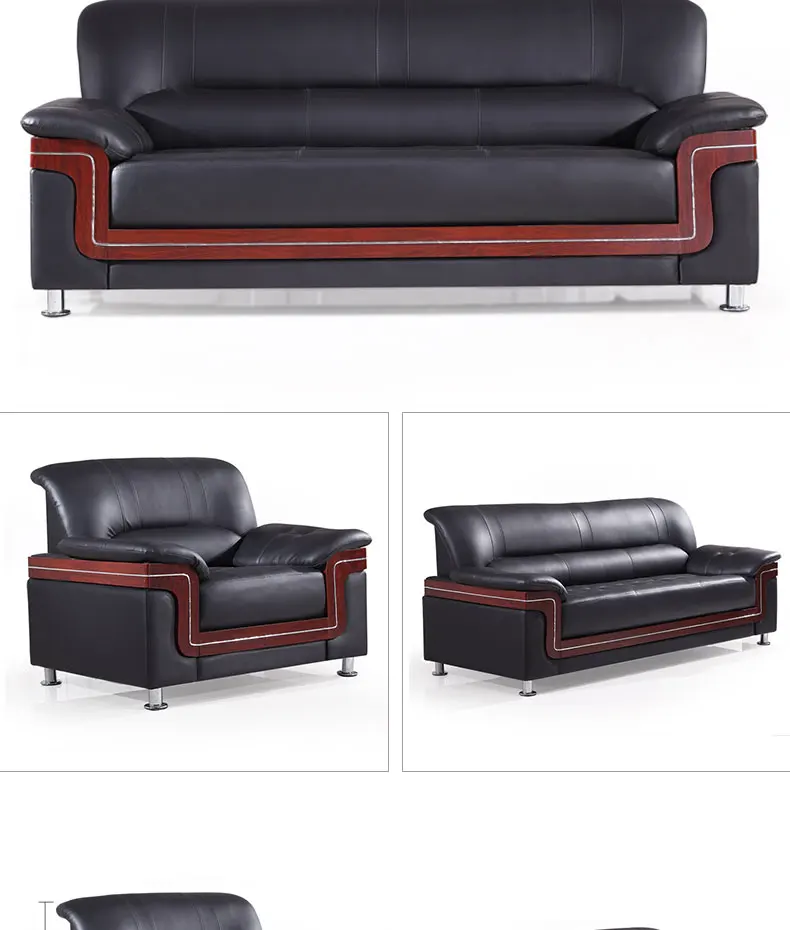 Office furniture parlor reception business sofa coffee table combination