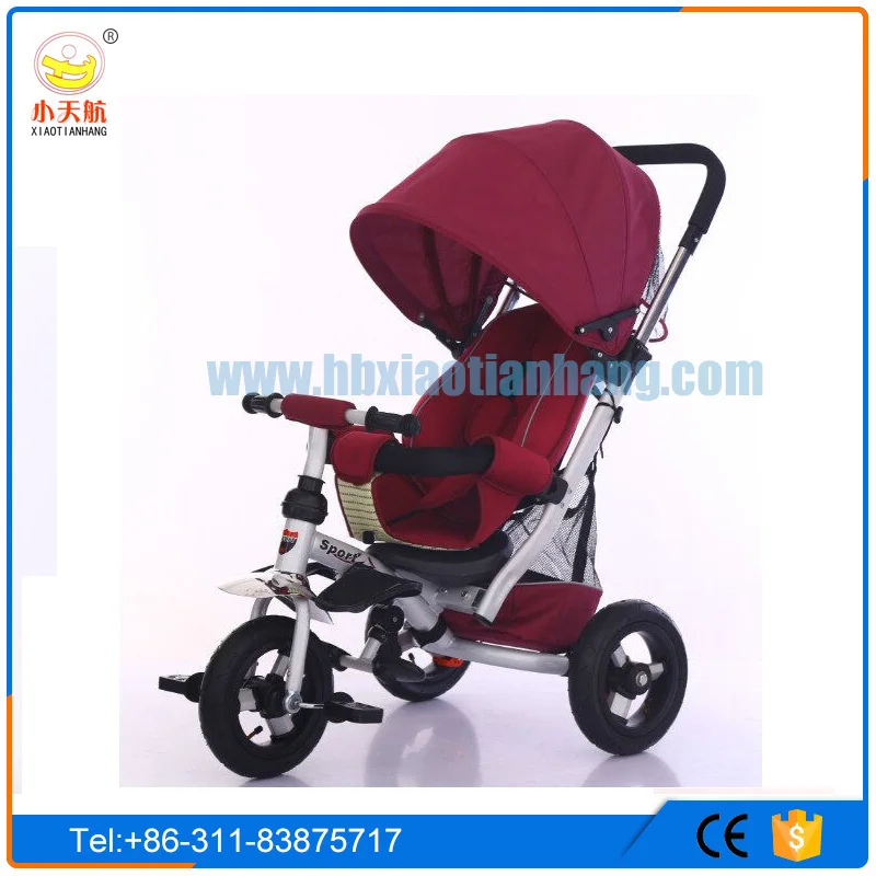 China supply cheap baby in ride on car tricycle with push handle