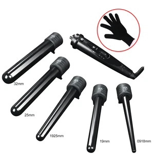 5 in 1 hair straightener curler   Interchangeable Ceramic Removable Barrels Hair Curling Iron Hair Curler Curling Wands Set