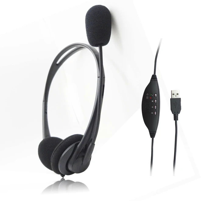 Wired Headphones High Quality Call Center Usb Headset Computer