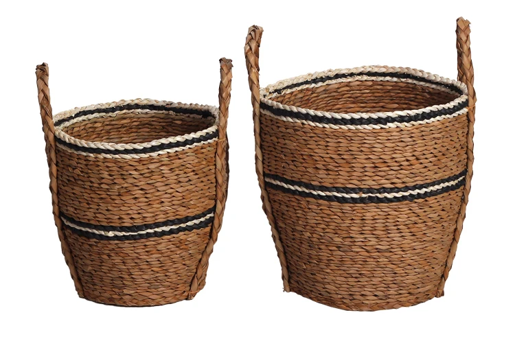 wholesale weaving natural straw storage basket