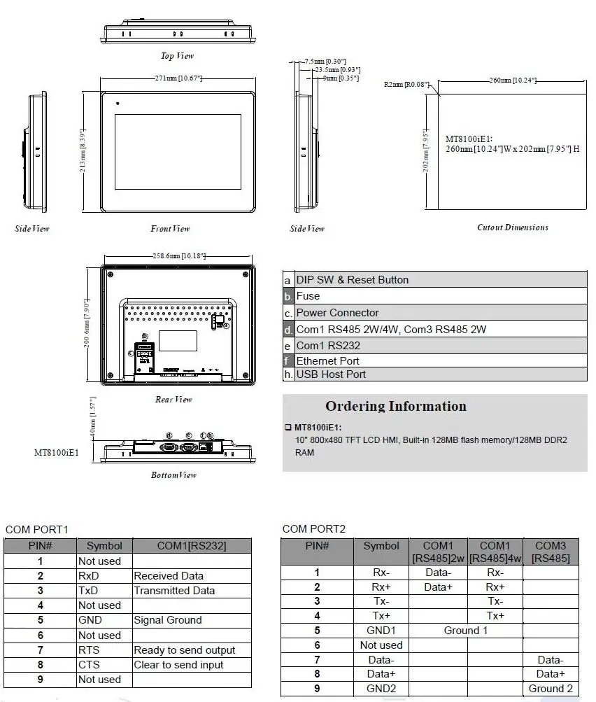 Weintek Mt8090xe With 9.7 Tft Led Display Touch Screen Hmi - Buy ...