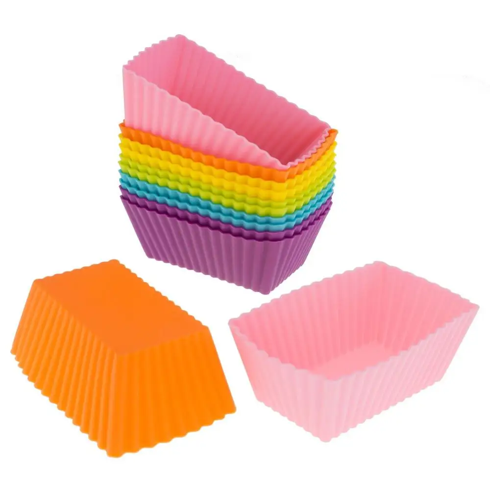 

Amazon Hot Sale BPA free Silicone cupcake 100 % food grade silicone baking cups Cupcake Liners, Customized