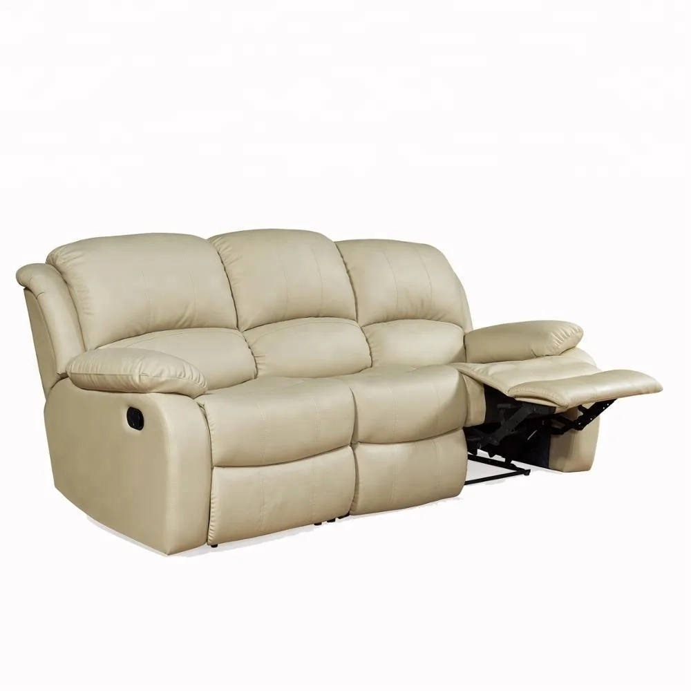 Best Functional Modern Leather Couch 3 Seats Recliner Chair Sofa