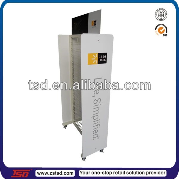 Rotating Wood Slatwall Hanging Bag Display Stand Rack