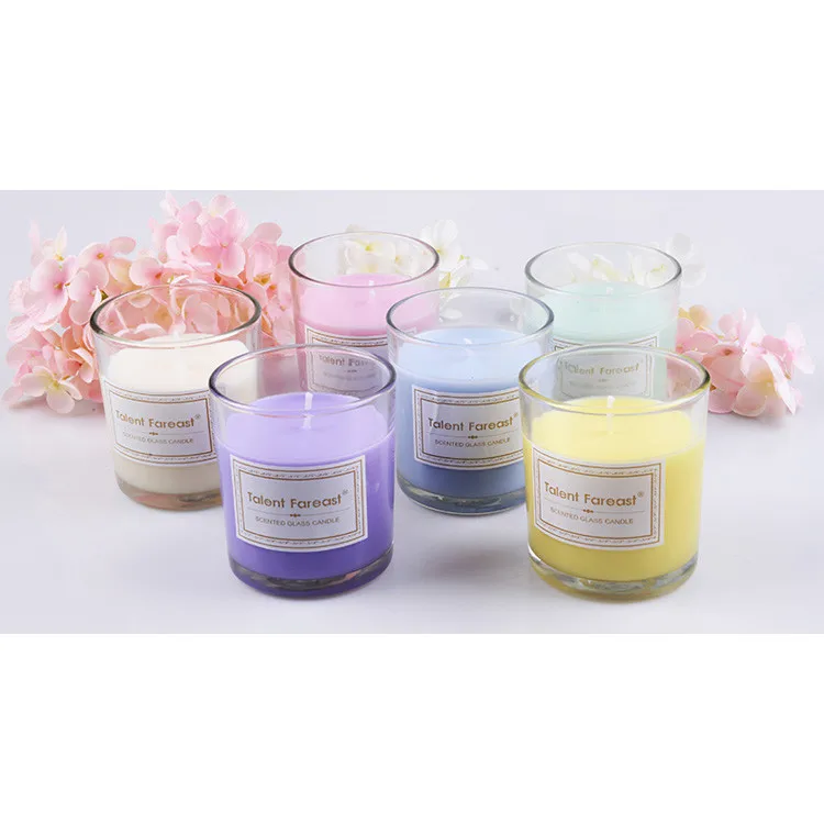 

2018 Unique Cheap Artificial handmade Wooden glass candle jar with metal handle