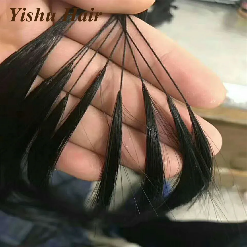 

2019 High quality wholesale price 100%virgin brazilian/indian/russian/Chinese hair most invisible Feather line hair extensions