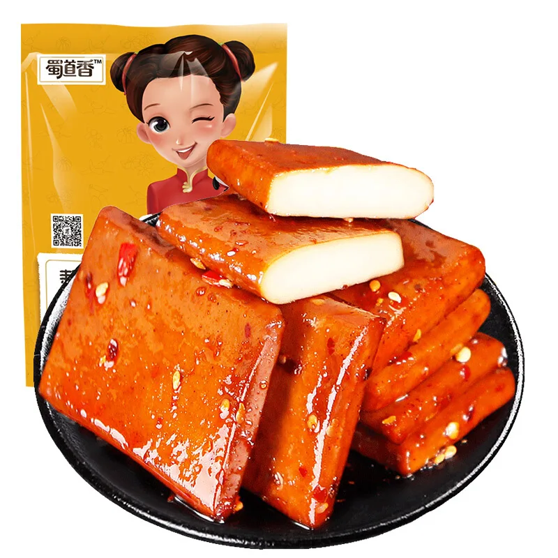 
ShuDaoXiang 250g Per Bag 80 Bags Per Carton Spicy Tofu Bean Curd Dried Tofu Snack 