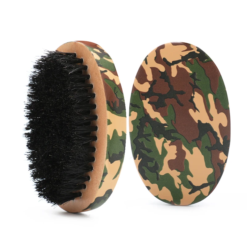 
Top Selling Military Green Color 360 Curve Military Green Curve Wave Beard Boar Brush 