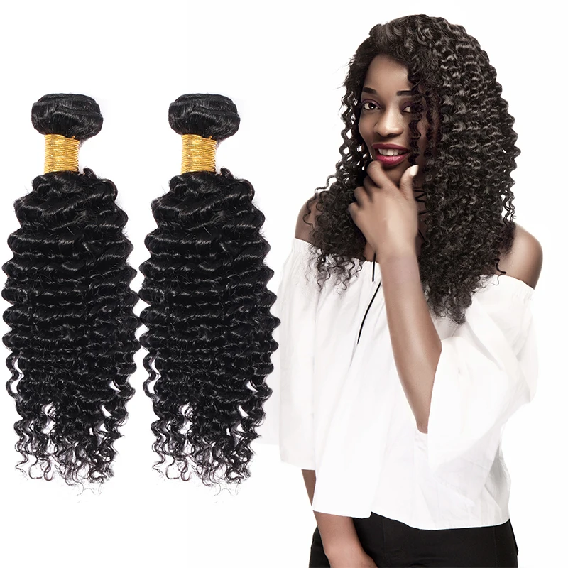 

High Quality Brazilian Hair In Mozambique Cuticle Aligned Hair Deep Curl Bundles Extensions Sew In Hair Weave