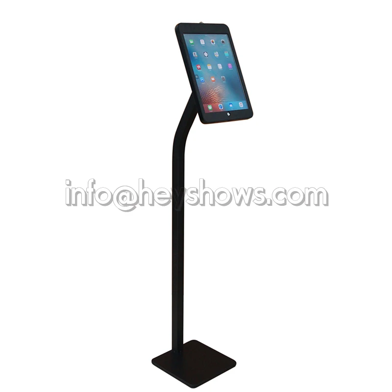 Anti-theft Tablet Kiosk Floor Stand with Aluminum Base Supplier and