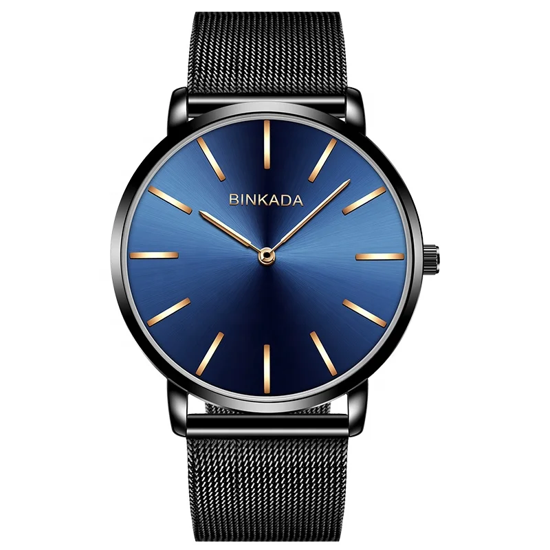 

BINKADA men's watches sports quartz watches waterproof fashion trend ultra-thin steel band, N/a