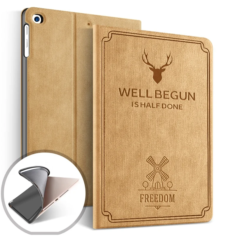 

Magnetic close-up and with wake-up function pu leather Cover & Case deer logo customized version tablet cover for iPad pro 10.5, Choice