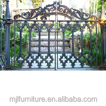 
wrought iron retractable fence rolling gates with fashion design  (60461824825)