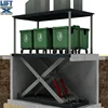 Hidden hydraulic garbage can scissor lift platform for sale