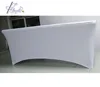 6ft White Rectangle Elastic Stretch Spandex Table Cloths the most popular Wedding Table Covers
