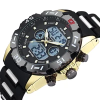 

2019 STRYVE Brand Multifunction Sports Watches Luxury LED Analog Clock Military Big Dial Dual Display Quartz Digital Men Relojs