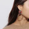 2018 womens fashion retro luxury baroque new design earrings metal round circle multicolor CZ diamond accessories earrings