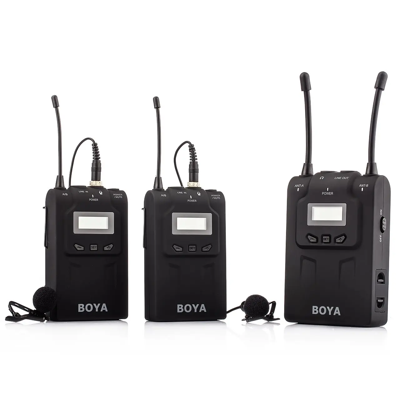 Радиосистема двухканальная. Беспроводная микрофонная система boya by-wm8. UHF Wireless Microphone System. Микрофоны петлички boya by-wm8 Pro. Радиосистема микрофонная boya by-wm3t2-u1.