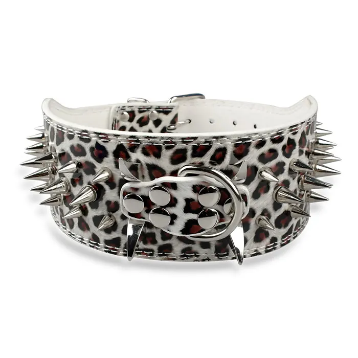 Handmade Sharp Spikes Studded 3 Inch Large Training Dog Spiked Collar Buy Dog Spiked Collar