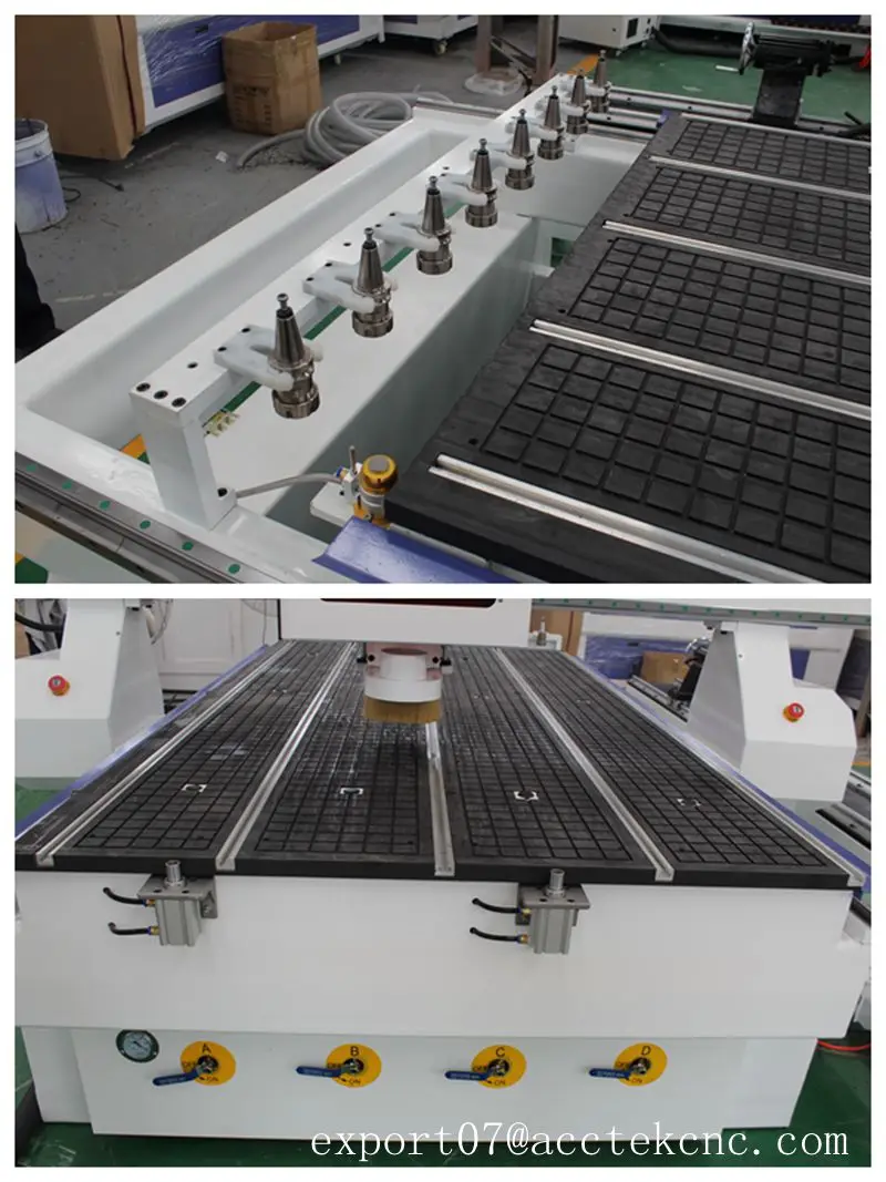 4x8 ft Wood Furniture Making Linear Atc Woodworking Machine 1325 Cnc Router for Hot Sale