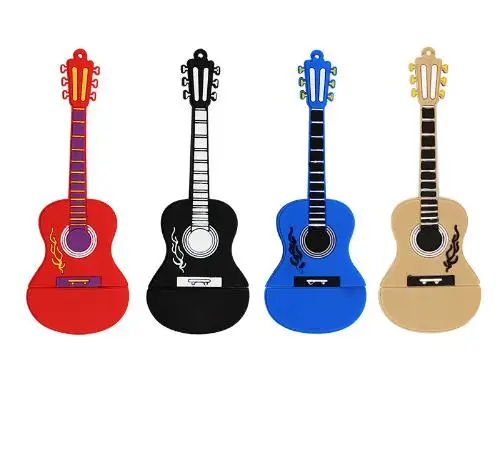 

Free Shipping Cartoon Guitar USB Flash Drive 2.0 1GB 2GB 4GB 8GB 16GB 32GB 64GB Pendrive USB Memory Stick for Gift